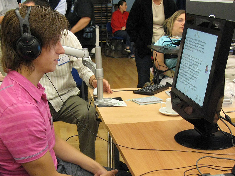 File:COGAIN2007 experiencing--gaze-aware-eye-book-developed-by-Ralf-Biedert.jpg